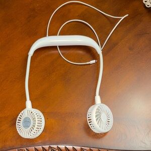 Sleek White Neck Fan